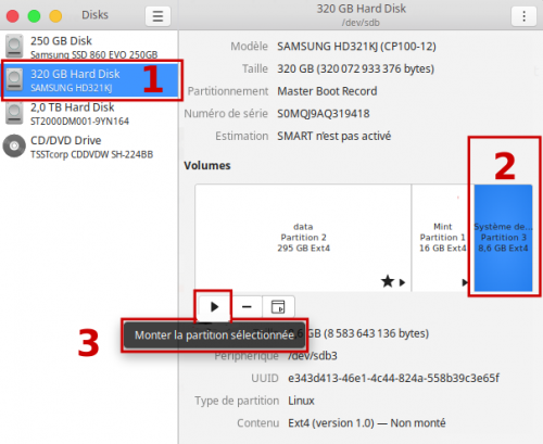 Monter ponctuellement une partition