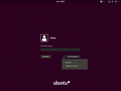 GDM sur Ubuntu 17.10 